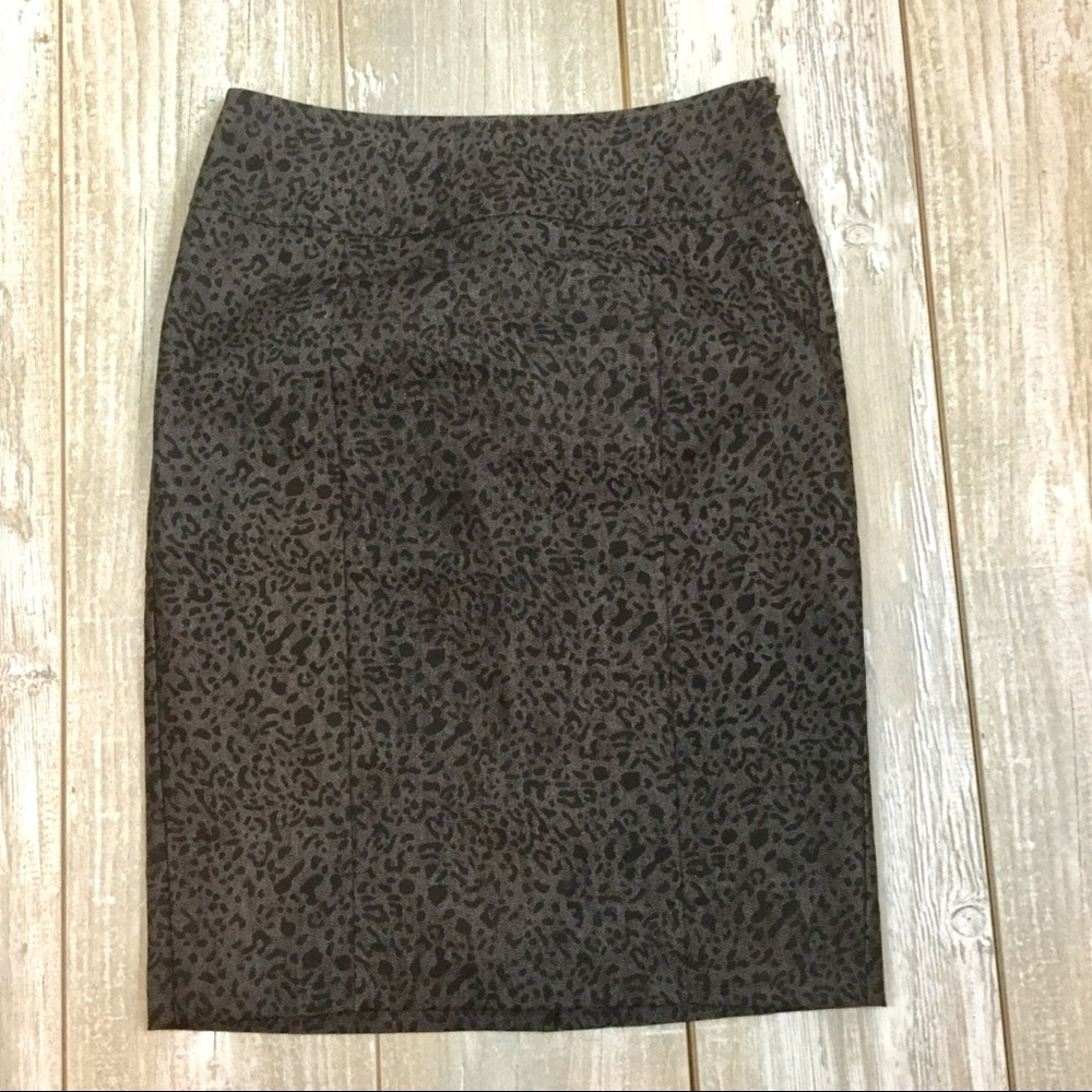 New York Clothing Co. animal print pencil skirt
